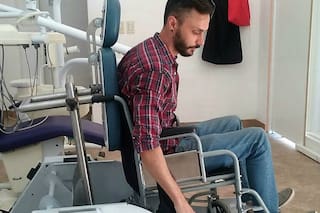 Un cordobés inventó una plataforma para pacientes en sillas de ruedas