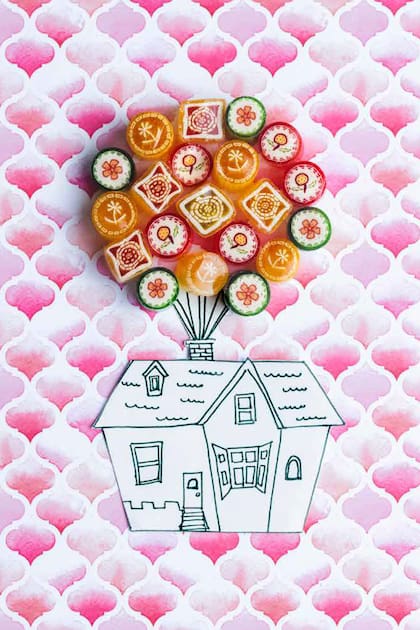 Es increíble ver los dibujos que se logran manipulando el caramelo. Cada uno es hecho a mano y su manejo es todo un arte.