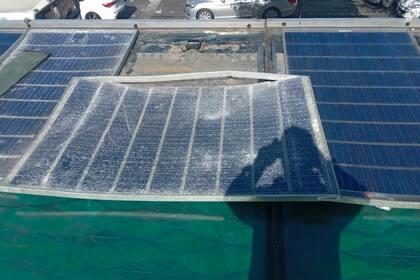 es solares del Metrobús, destruidos tras los festejos