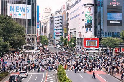 Es un flash observar el Shibuya Crossing, uno de los cruces peatonales más multitudinarios del mundo. 