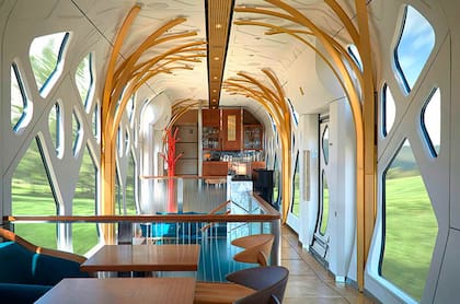 Es uno de los trenes más nuevos de Japón, creado en 2017 con estética futurista y capacidad para 34 pasajeros.