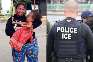 Es venezolana y cruzó el Darién con ocho hijos para llegar a EE.UU., pero ahora su esposo fue detenido por el ICE