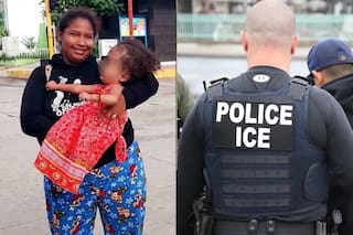 Es venezolana y cruzó el Darién con ocho hijos para llegar a EE.UU., pero ahora su esposo fue detenido por el ICE