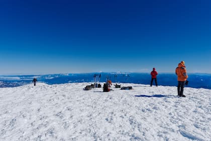 Escaladores en el Volcán Lanín