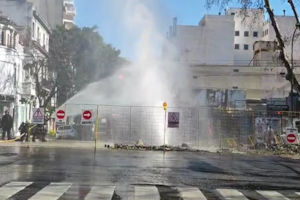 Escape de gas en Juan B. Justo y Paraguay en el barrio Palermo