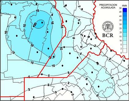 Escasas: así fueron las precipitaciones de las últimas 24 horas en la región agrícola núcleo