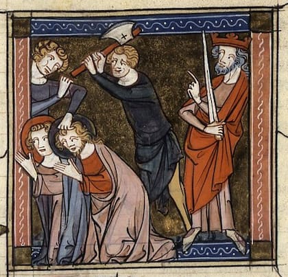 Escena de la ejecución de San Feliciano y San Primo