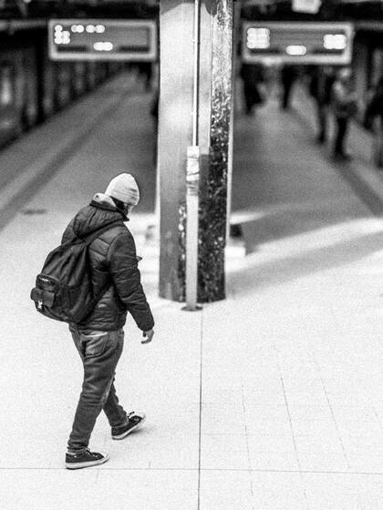 Escena de subte de Martín Fernández