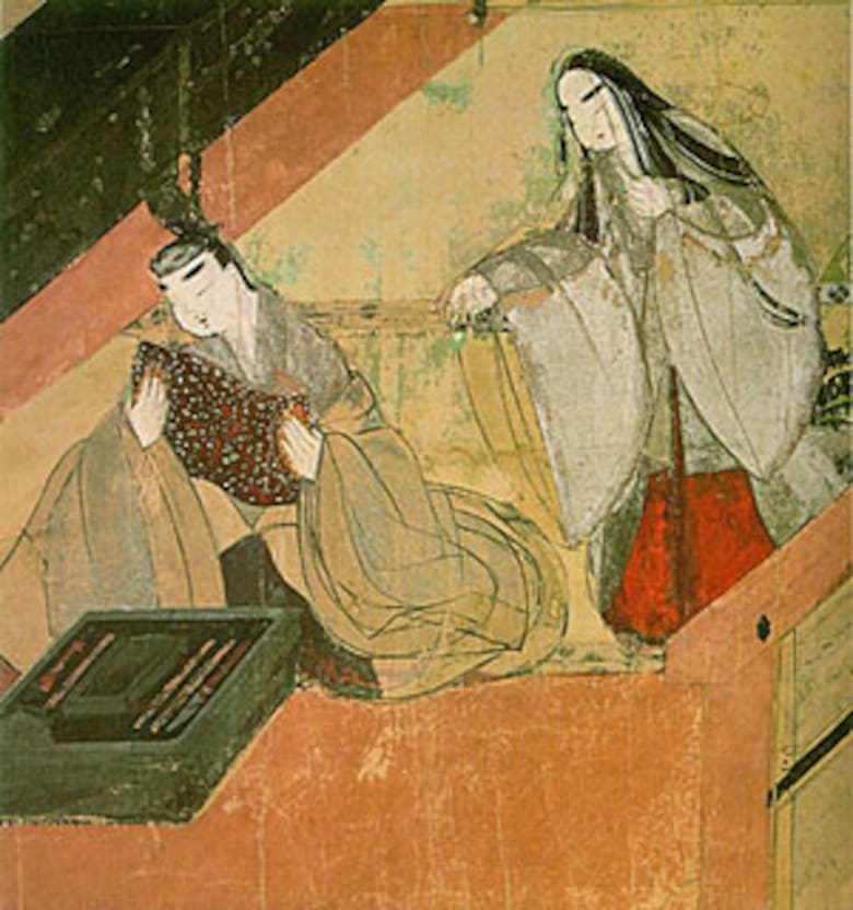 Escena de La historia de Genji, obra que, para Burucúa, representa una cumbre civilizatoria