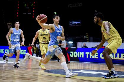 Máximo Fjellerup ataca contra Colombia en Buenos Aires; hoy la Argentina se enfrentará con Chile en Cali y en caso de ganar se clasificará para disputar la Americup.