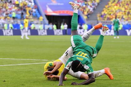 Escena del partido que Colombia le ganó a Senegal