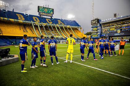 Boca, en su presentación en la Copa de la Liga 2021 ante Gimnasia de La Plata