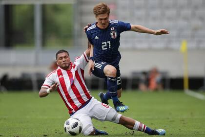 Escena del último amistoso Japón Paraguay