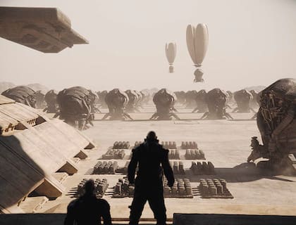 Escenas de la película Dune dirigida por Denis Villeneuve y basada en la novela de ciencia ficción escrita por Frank Herbert