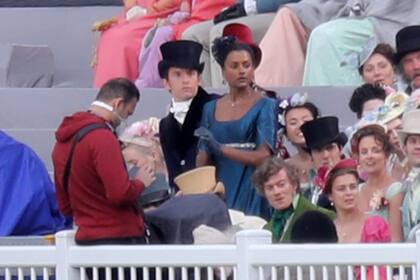 Escenas del rodaje de la segunda temporada de Bridgerton