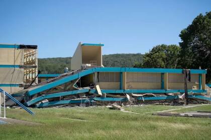 Escuela de Puerto Rico afectada por el terremoto que impactó la isla en enero de 2021
