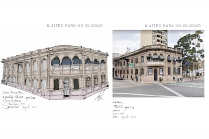 Escuela Taller en avenidas Paseo Colon y Brasil; demolida en 2021