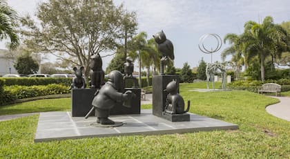 Escultura de Thomas Otterness en el Museo de Arte de Vero Beach (Visit The USA)