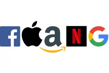 Esos gigantes tecnológicos -llamados en inglés big tech- son Facebook, Apple, Amazon, Netflix y Google, un grupo de compañías apodado FAANG.