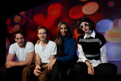 ESP- Protagonistas de la obra de teatro Closer. Son Sofia Gala Castiglione, Juan Gil Navarro, Gonzalo Valenzuela y Carolina del Carmen Peleritti. Buenos Aires, 22/04/2022