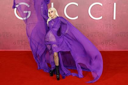 Lady Gaga, durante la premiere de la película House of Gucci en Londres