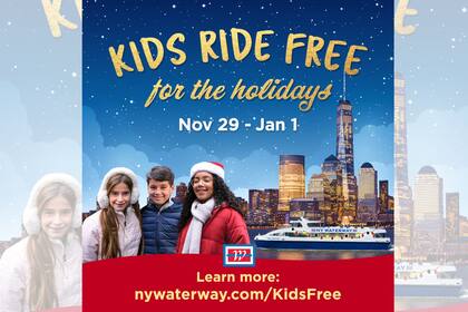 "Esperamos que nuestra iniciativa ‘Kids Ride Free’ ayude a las familias a disfrutar de las múltiples actividades festivas que ofrece la ciudad de Nueva York”, explicó Armand Pohan, presidente y director ejecutivo de NY Waterway (Foto Instagram @nywaterway)