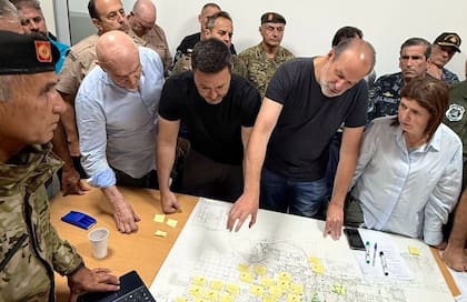 Espert con Petri y Bullrich en Bahía Blanca