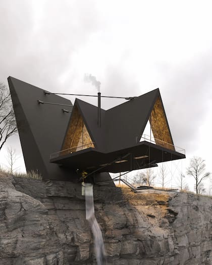 Esta casa parece desafiar la lógica dándole vida a una vivienda que -a simple vista- flota sobre un abismo