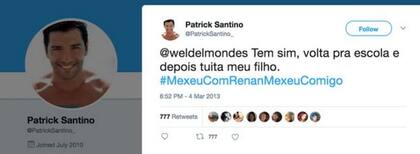 Esta cuenta falsa usaba la imagen de un actor griego como foto de perfil