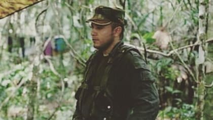 Esta es la única foto que Jorge conserva de su época en las FARC. Se la tomaron en 2016.
