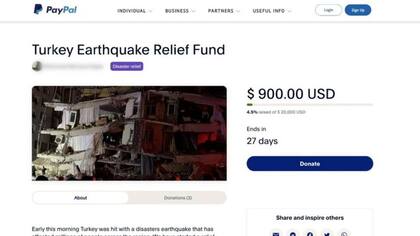 Esta es una de las más de 100 campañas de recaudaciones de fondos lanzadas en PayPal