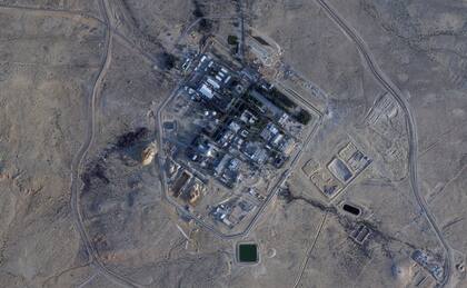 Esta foto satelital del 22 de febrero de 2021 de Planet Labs Inc. muestra la construcción cerca del Centro de Investigación Nuclear Shimon Peres Negev, cerca de la ciudad de Dimona, en Israel