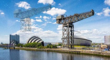 Esta fotografía ha sido alterada para demostrar cómo la visión de Paris se ve afectada por la nieve visual.