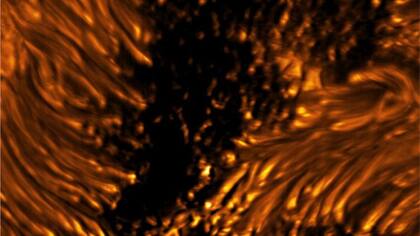 Esta imágen muestra las complejas estructuras celulares del Sol