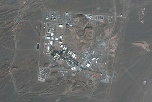 Esta imagen satelital de archivo proporcionada por Maxar Technologies el 28 de enero de 2020 muestra una descripción general de la instalación nuclear de Natanz en Irán