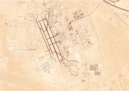 Esta imagen satelital de Planet Labs PBC muestra la base aérea Al Udeid el domingo 15 de junio de 2025, en las afueras de Doha, Qatar.