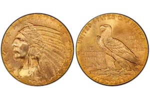 Esta moneda acuñada en oro fue recientemente vendida por 90 mil dólares en una subasta de coleccionistas