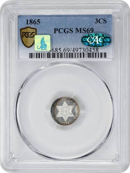 Esta moneda fue la mejor calificada de la serie con MS69 debido a su estado perfecto de conservación