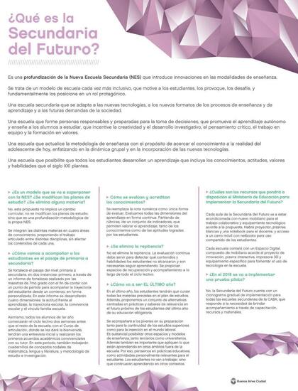 Esta nota fue diseñada por el Ministerio para informar a las familias sobre la reforma