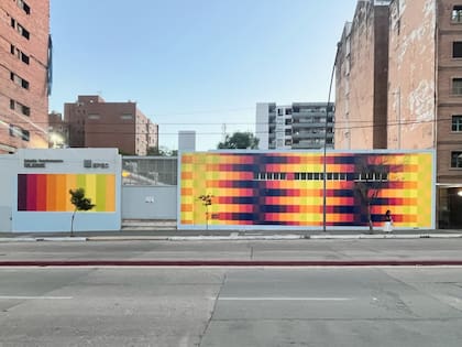 Esta pared, de enero pasado, obtuvo el premio Bancor: está en el boulevard San Juan y el pasaje San Agustín, de la ciudad de Córdoba