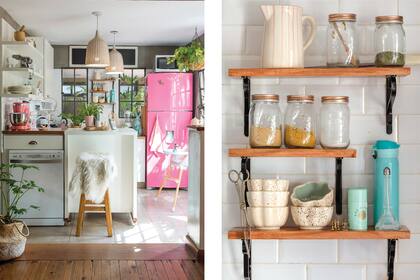 Esta repisa es exclusiva de Lola –cuenta Kari–. En el último viaje que hicimos a Europa, se trajo un montón de condimentos para cocinar”.