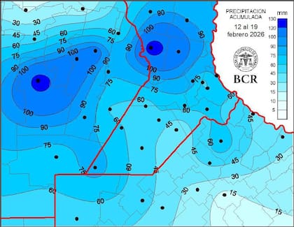 Esta semana marcó un punto de quiebre para el régimen hídrico de la región con más de 60 mm en siete días