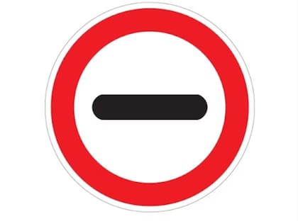 Esta señal indica restricción de la circulación (Foto: argentina.gob.ar)