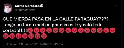 "¡Está todo cortado!", el polémico tuit de Dalma Maradona (Foto: Twitter @dalmaradona)