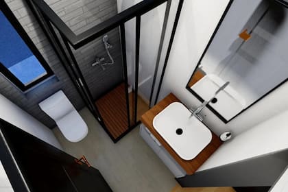 Esta unidad ofertada en Amazon viene con el baño completamente equipado