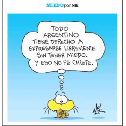 Esta vez, Nik abandonó su tradicional humor para realizar una profunda reflexión sobre la libertad de expresión en el país