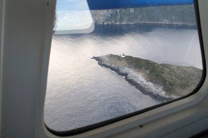 Esta vista del faro San Juan de Salvamento, en el Atlántico Sur, fue tomada en 2011