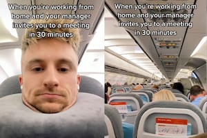 Estaba en pleno vuelo, recibió un mensaje de su jefe que lo puso en aprietos y se hizo viral