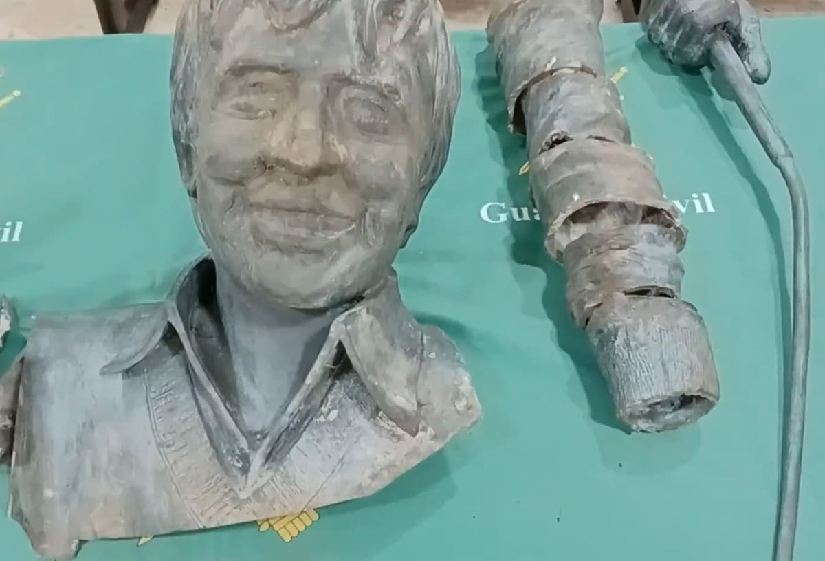 Robaron la valiosa estatua de un eximio golfista y la despedazaron para venderla: la Policía la recuperó antes