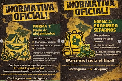 Establecieron ciertas reglas para su viaje (Foto: @parcerosmochileros)
